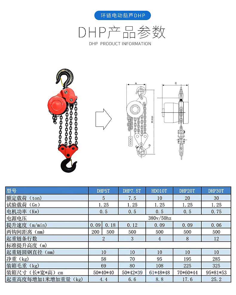 倒挂环链电动葫芦